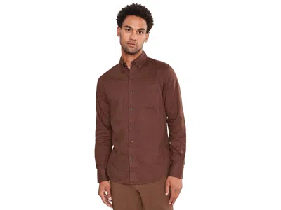Bonobos Everyday Lightweight Flannel Shirt Men's Clothing Rust Micro Houndstooth: Xl, Cotton/elastane In Brown