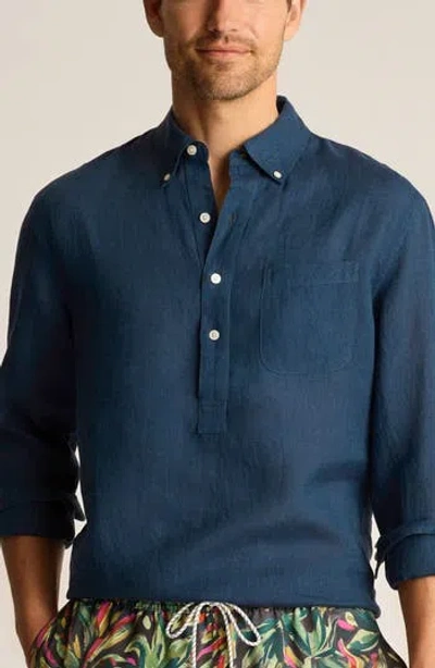 Bonobos Everyday Linen Popover Shirt In Blue