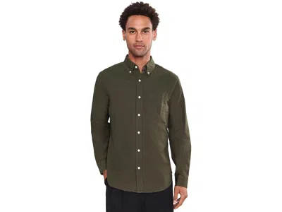 Bonobos Everyday Oxford Shirt Men's Clothing Olive Chelsea Stripe: 2xl, Cotton In Brown
