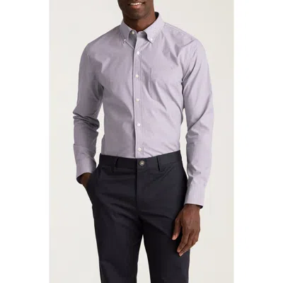 Bonobos Everyday Slim Fit Microcheck Stretch Cotton Button-down Shirt In Purple