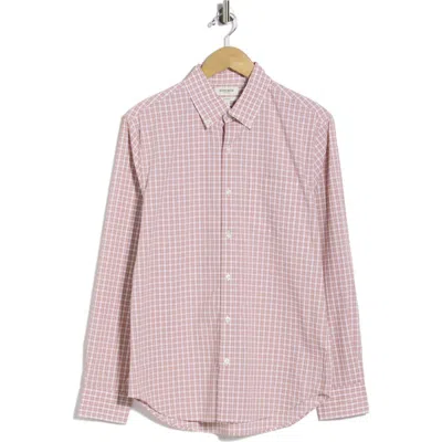 Bonobos Everyday Slim Fit Plaid Stretch Shirt In White Rust Plaid