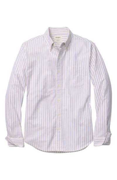 Bonobos Everyday Slim Fit Stripe Cotton Button-down Oxford Shirt In White