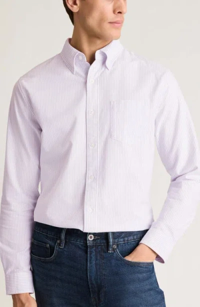 Bonobos Everyday Slim Fit Stripe Cotton Button-down Oxford Shirt In White