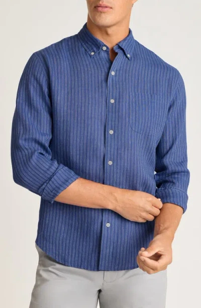 Bonobos Everyday Slim Fit Striped Linen Shirt In Blue
