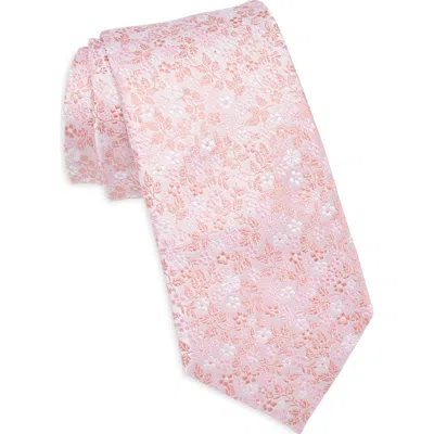 Bonobos Floral Silk Jacquard Satin Tie In Purple