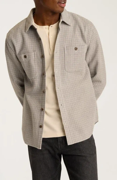 Bonobos Gingham Double Cloth Overshirt In Lake Meade Gourmand Stripe