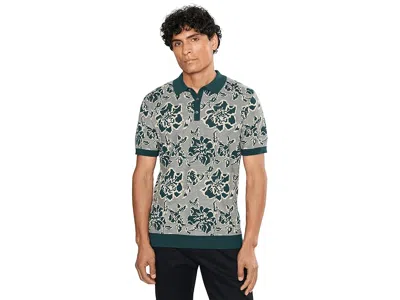 Bonobos Hudson Sweater Polo Men's Clothing Deep Blue Cotton Floral Jacquard: Sm In Multi