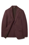 Bonobos Jetsetter Slim Fit Heathered Burgundy Knit Wool Blend Sport Coat In Burgundy