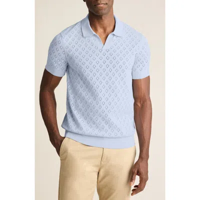 Bonobos Johnny Collar Pointelle Knit Polo In Blue