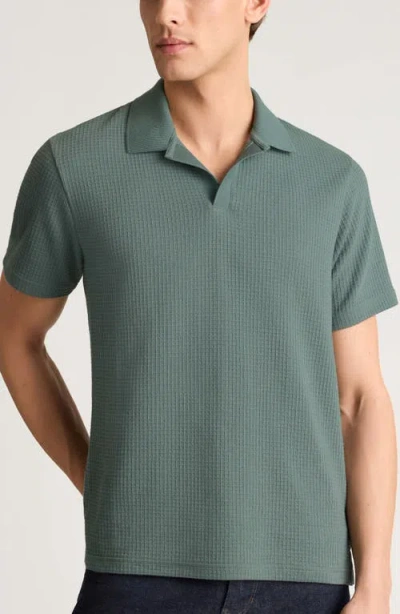 Bonobos Johnny Collar Waffle Knit Polo In Green