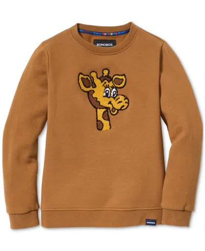 Bonobos Kids Geoffrey Long Sleeve Crewneck Graphic Sweatshirt In Rubber