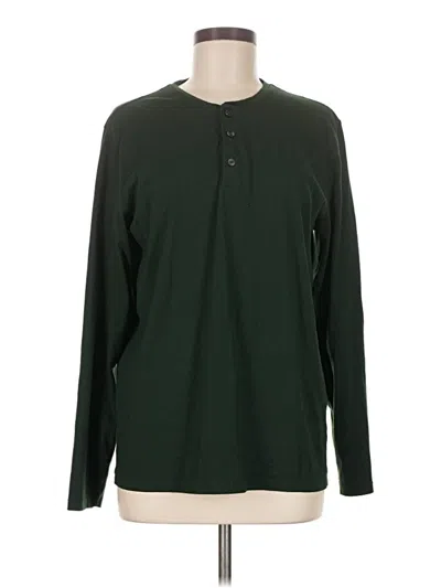 Pre-owned Bonobos Long Sleeve Henley Shirt In Green