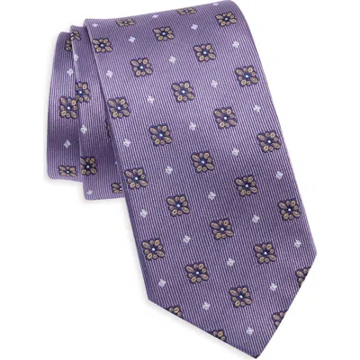 Bonobos Medallion Print Silk Tie In Lavender