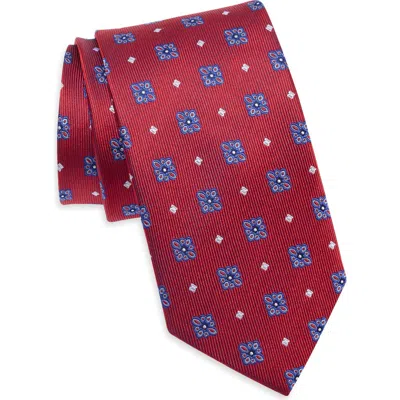 Bonobos Medallion Print Silk Tie In Red