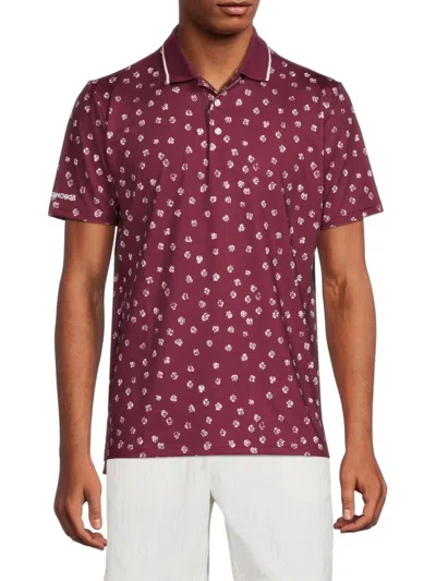 Bonobos Men's Justin Floral Tipped Polo In Summer Rose