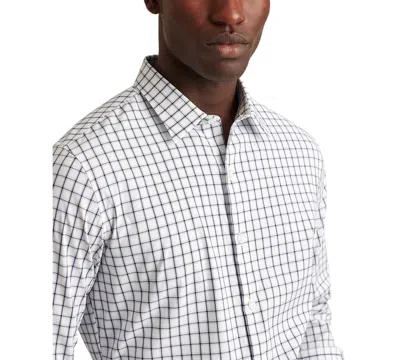 Bonobos Men's Slim Fit Long Sleeve Button-front Grid-pattern Tech Shirt In Blue Horden Check