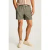 Bonobos Nomad Drawstring Cotton & Linen Shorts In Green