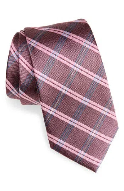 Bonobos Plaid Silk Twill Tie In Pink