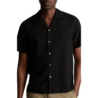 Bonobos Resort Riveria Textured Stripe Cotton Camp Shirt In Raven