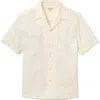 Bonobos Resort Riviera Braided Stripe Cotton Camp Shirt In Brilliant White Braided Stripe
