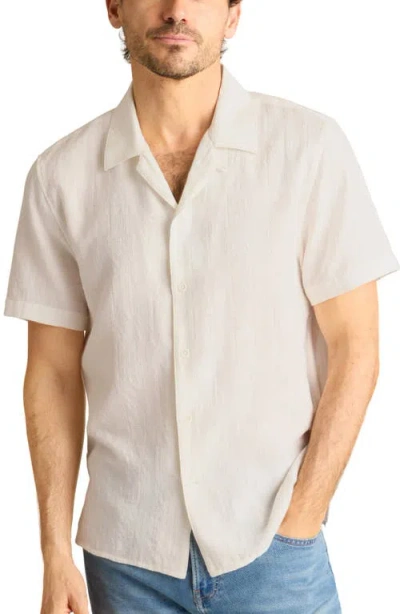 Bonobos Riviera Cotton Jacquard Camp Shirt In Neutral