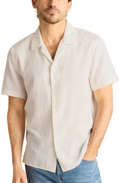 Bonobos Riviera Cotton Jacquard Camp Shirt In Alan Geo Dobby As Header White