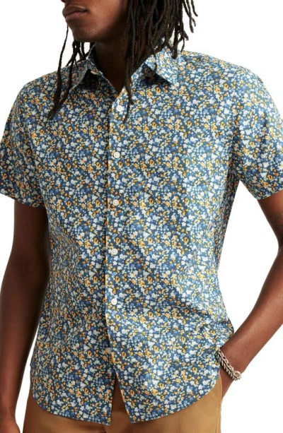 Bonobos Riviera Floral Short Sleeve Stretch Cotton Button-up Shirt In Vell Floral C41