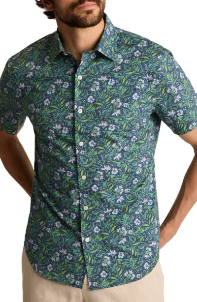Bonobos Riviera Floral Short Sleeve Stretch Cotton Poplin Button-up Shirt In Multi