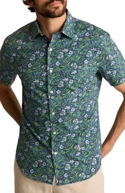 Bonobos Riviera Floral Short Sleeve Stretch Cotton Poplin Button-up Shirt In Animal Print