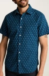 Bonobos Riviera Point Collar Seersucker Button-up Shirt In Blue