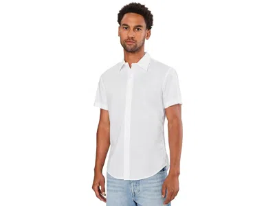 Bonobos Riviera Short Sleeve Shirt Men's Clothing Solid White: Lg, Cotton In Red