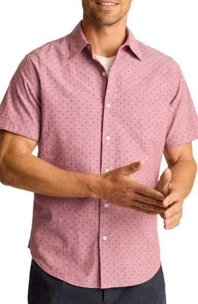 Bonobos Riviera Short Sleeve Stretch Cotton Button-up Shirt In Pink