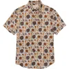 Bonobos Riviera Slim Fit Floral Short Sleeve Linen Button-down Shirt In Jasper Abstract Floral