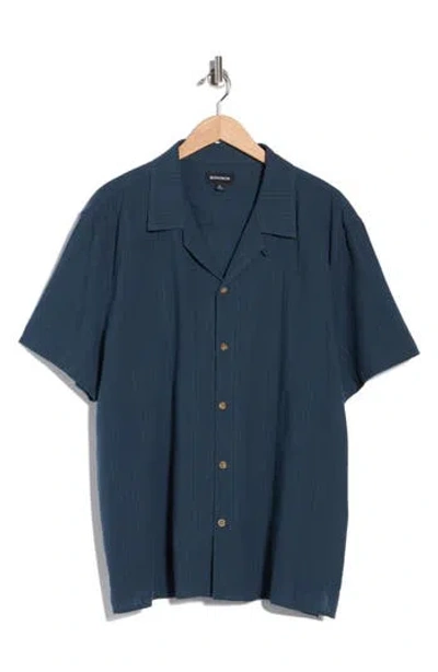 Bonobos Riviera Striped Cotton Cabana Shirt In Blue