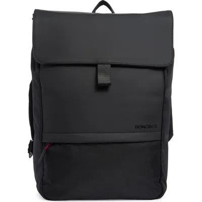 Bonobos Rubberized Flap Laptop Backpack In Black
