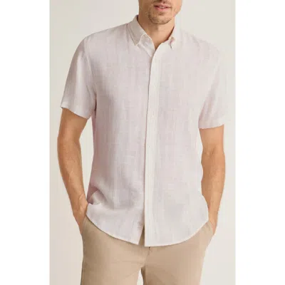 Bonobos Slim Fit Striped Short Sleeve Shirt In White