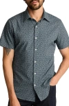 Bonobos Sun Print Tech Short Sleeve Button-up Shirt In Blue