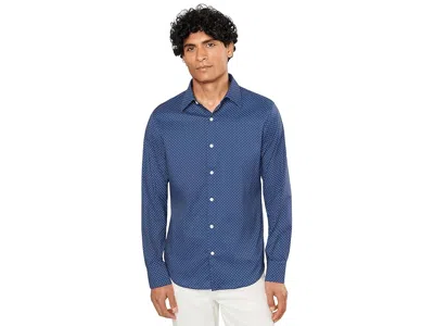 Bonobos Tech Button-down Shirt Men's Clothing Deep Blue Bay Dot: Xl In Black