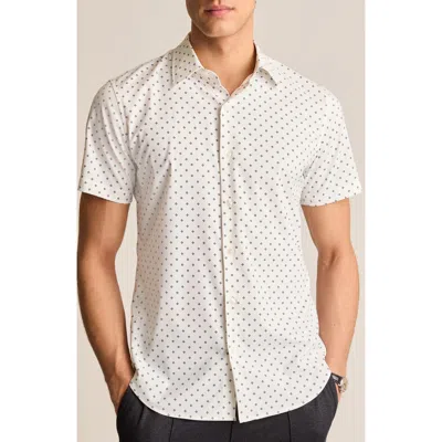 Bonobos Tech Diamond Print Short Sleeve Performance Button-up Shirt In Multi