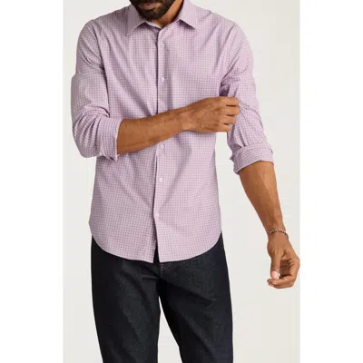 Bonobos Tech Slim Fit Check Button-up Shirt In Pink