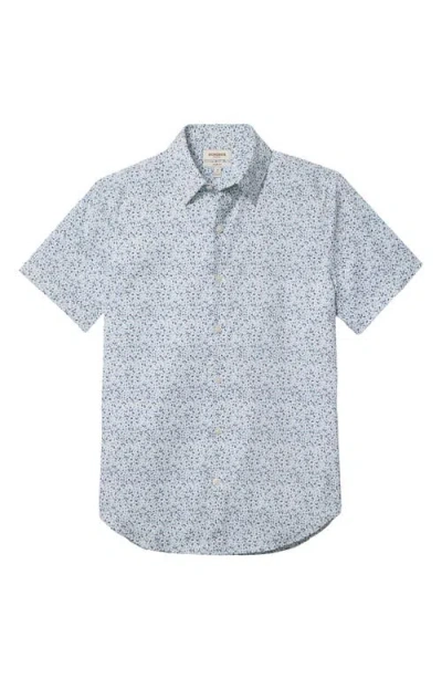 Bonobos Tech Slim Fit Floral Performance Short Sleeve Button-up Shirt In Blue