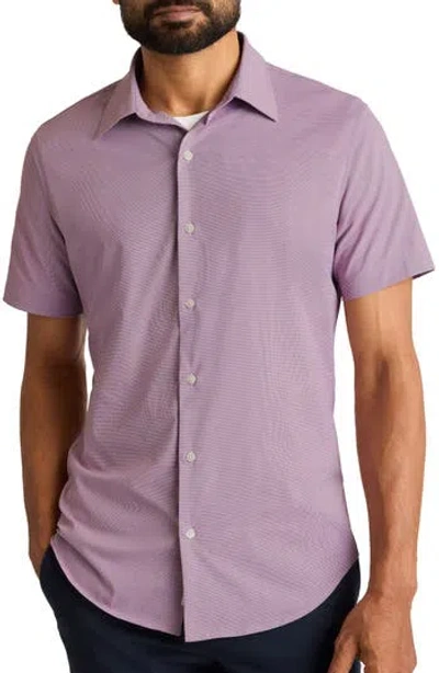Bonobos Tech Slim Fit Floral Short Sleeve Button-up Shirt In Purple