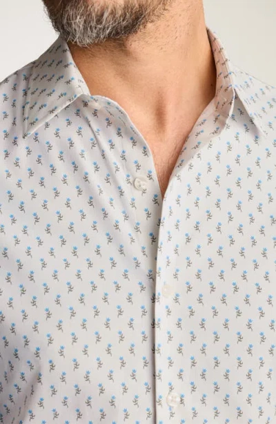 Bonobos Tech Slim Fit Floral Short Sleeve Performance Button-up Shirt In White