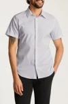 Bonobos Tech Slim Fit Microdot Short Sleeve Performance Button-up Shirt In Purple