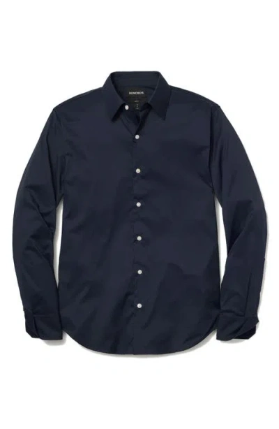 Bonobos Tech Slim Fit Solid Navy Performance Button-down Shirt In Blue