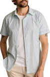 Bonobos Vine Print Tech Short Sleeve Button-up Shirt In Gray