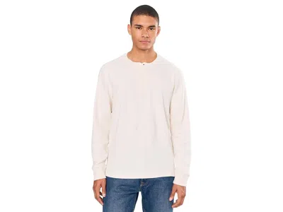 Bonobos Waffle Henley Men's T Shirt Ecru Heather: Md, Cotton In White