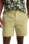 Bonobos Washed Stretch Cotton Chino Shorts In Sage 16-0421 Tcx