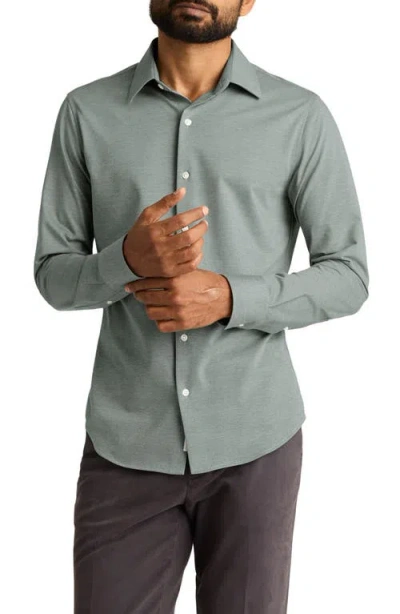 Bonobos Wear To Work Slim Fit Cotton Blend Piqué Performance Button-up Shirt In Green