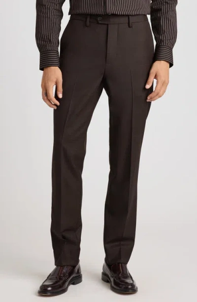 Bonobos Weekday Warrior Slim Fit Flat Front Stretch Wool Dress Pants In Black
